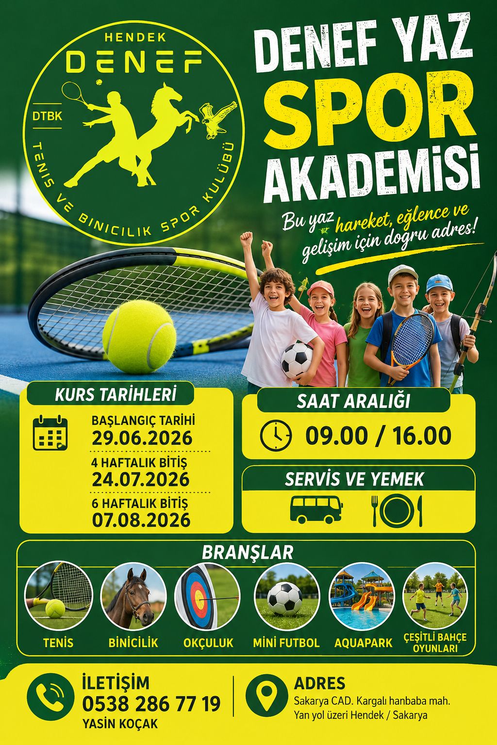 Denef Yaz Spor Okulu Kayıtları Başladı