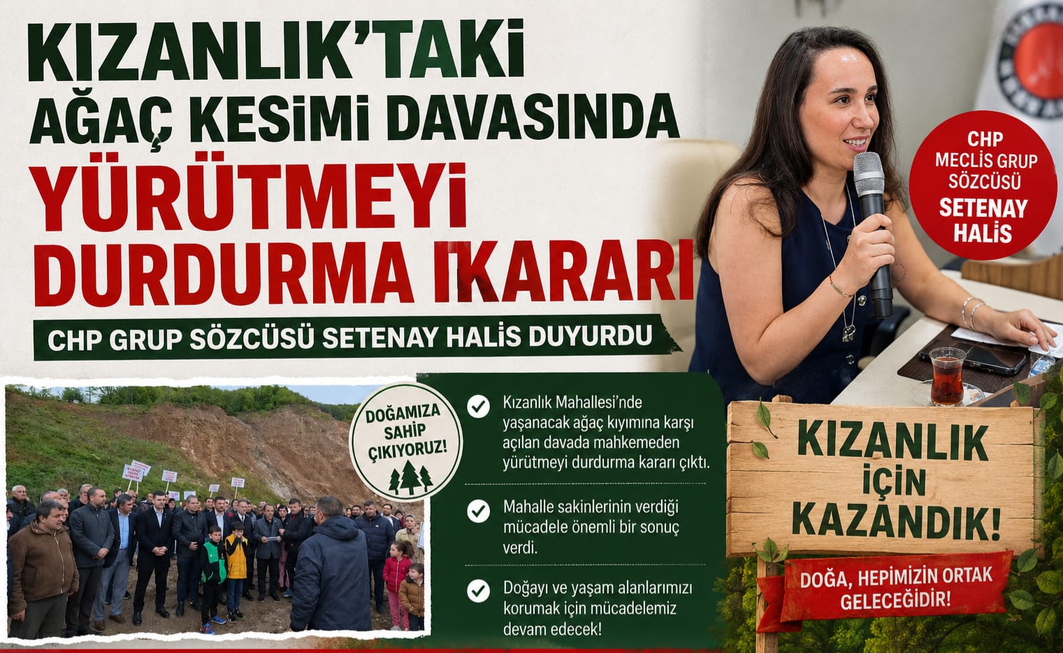 Kızanlık'taki Ağaç Kesimi Davasında Yürütmeyi Durdurma Kararı