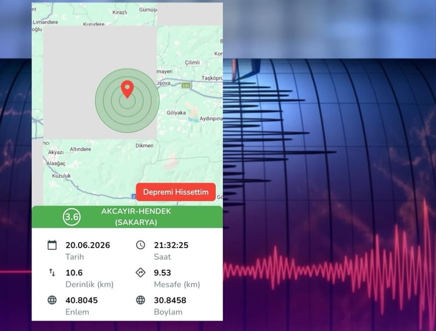 Hendek'te deprem meydana geldi