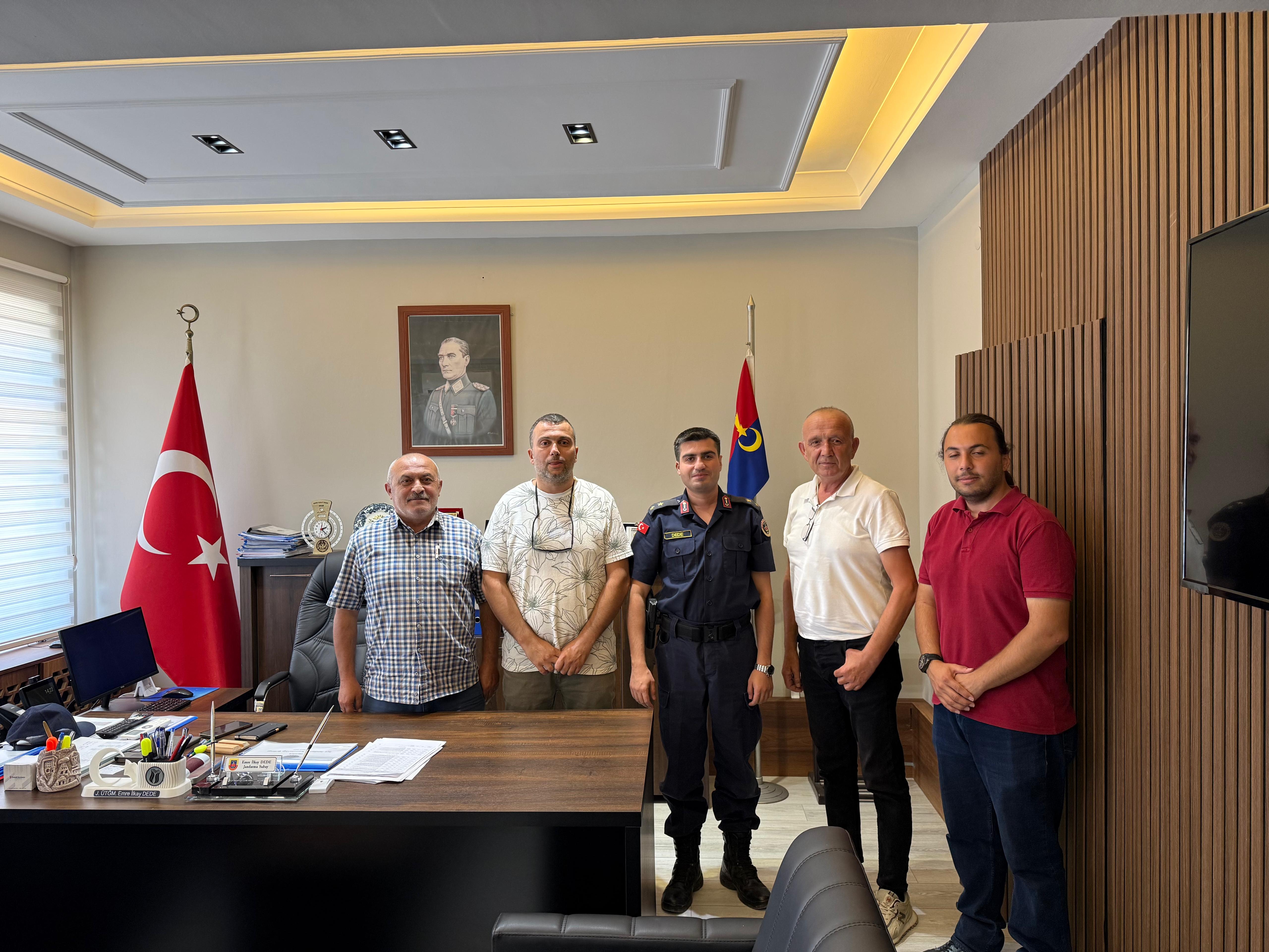 Hendekli Basın Mensuplarından Jandarma Komutanı Dede’ye Hayırlı Olsun Ziyareti