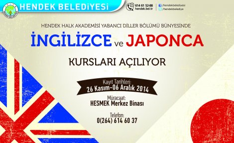 Hendek’te ingilizce ve japonca kursu