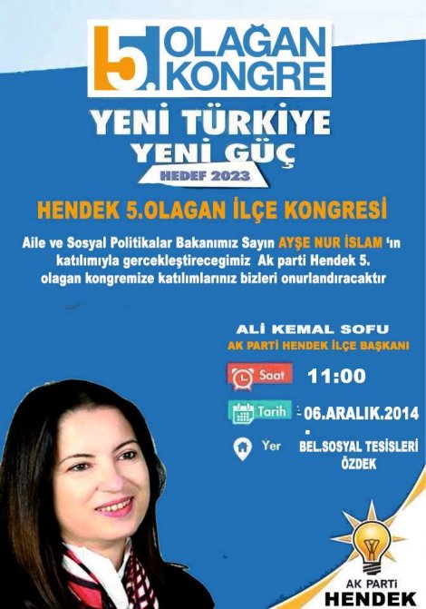 Ak parti hendek’ten kongreye davet