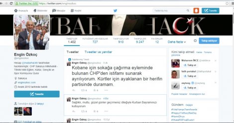 özkoç’un twitter hesabi hacklendi