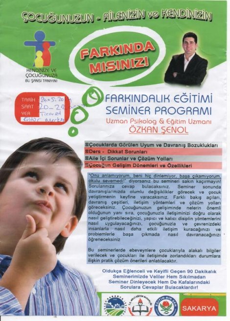 Farkindalik eğitimi seminerine davet