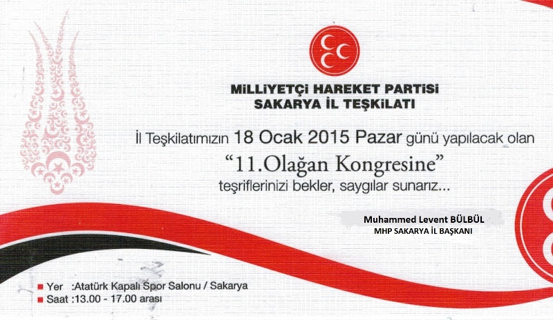 MHP İl Kongresine davet