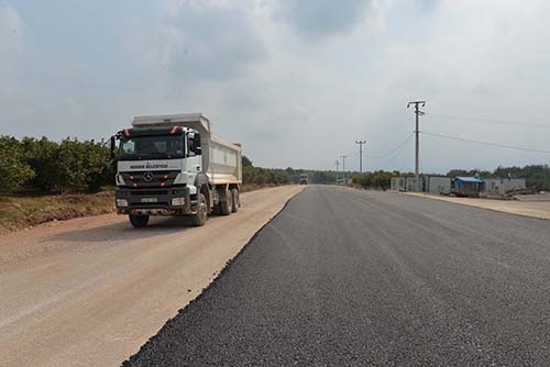 Hastane yolu asfaltlandı