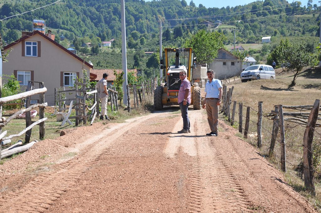 DİKMENDE YOL ÇALIŞMALARI HIZ KAZANDI