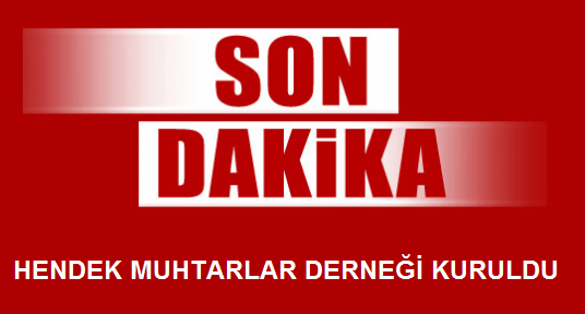 Hendek Muhtarlar Derneği Kuruldu