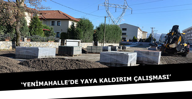Yenimahalle’de yaya yolu çalışması