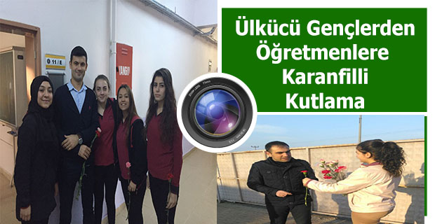 Ülkücü Gençlerden Öğretmenlere Karanfil
