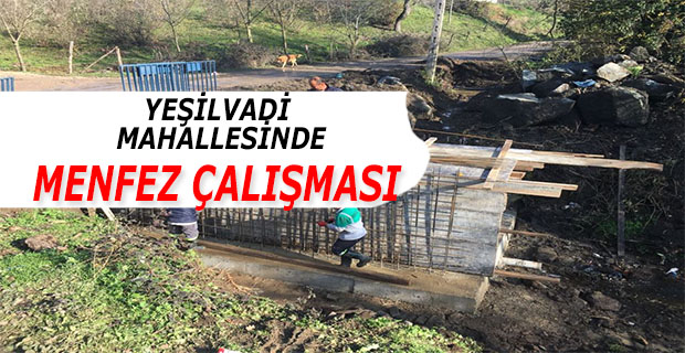 Yeşilvadi’de menfez çalışması