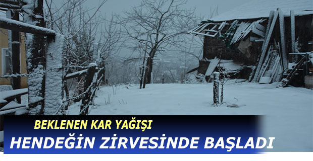 BEKLENEN KAR YAĞIŞI ZİRVEDE BAŞLADI