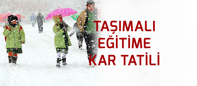 Hendek’te Taşımalı Sisteme Bir gün kar  tatili