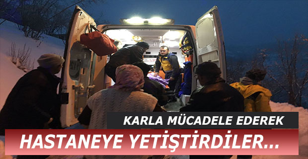 Karla Mücadele Edip Hastaneye Yetiştirdiler