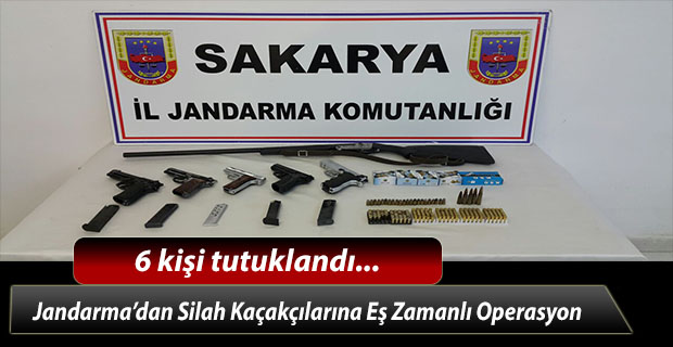 Jandarma’dan Silah Kaçakçılarına Eş Zamanlı Operasyon