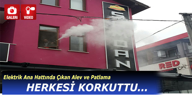 Yanmaya Başlayan Ana Hat Elektrik Kablosu Korkuttu