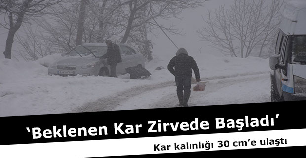 Beklenen Kar Zirvede Erken Başladı