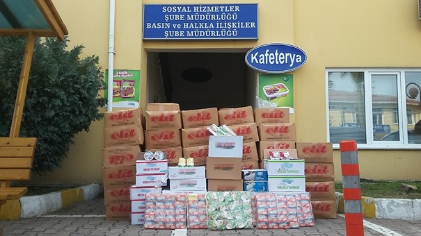 Cizre’de ki Özel Harekatçılara Gıda ve giyim malzemesi gönderdiler