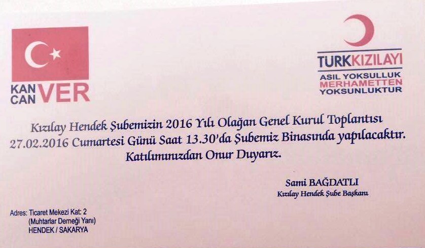 Kızılay Hendek Şubesinde Kongre Hazırlığı