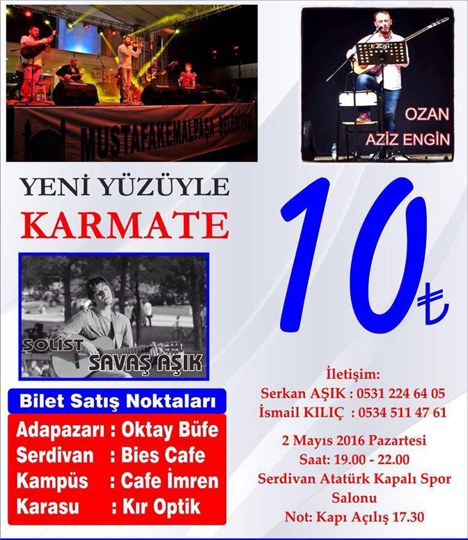Karmate ve Ozan Aziz Konserine Davet
