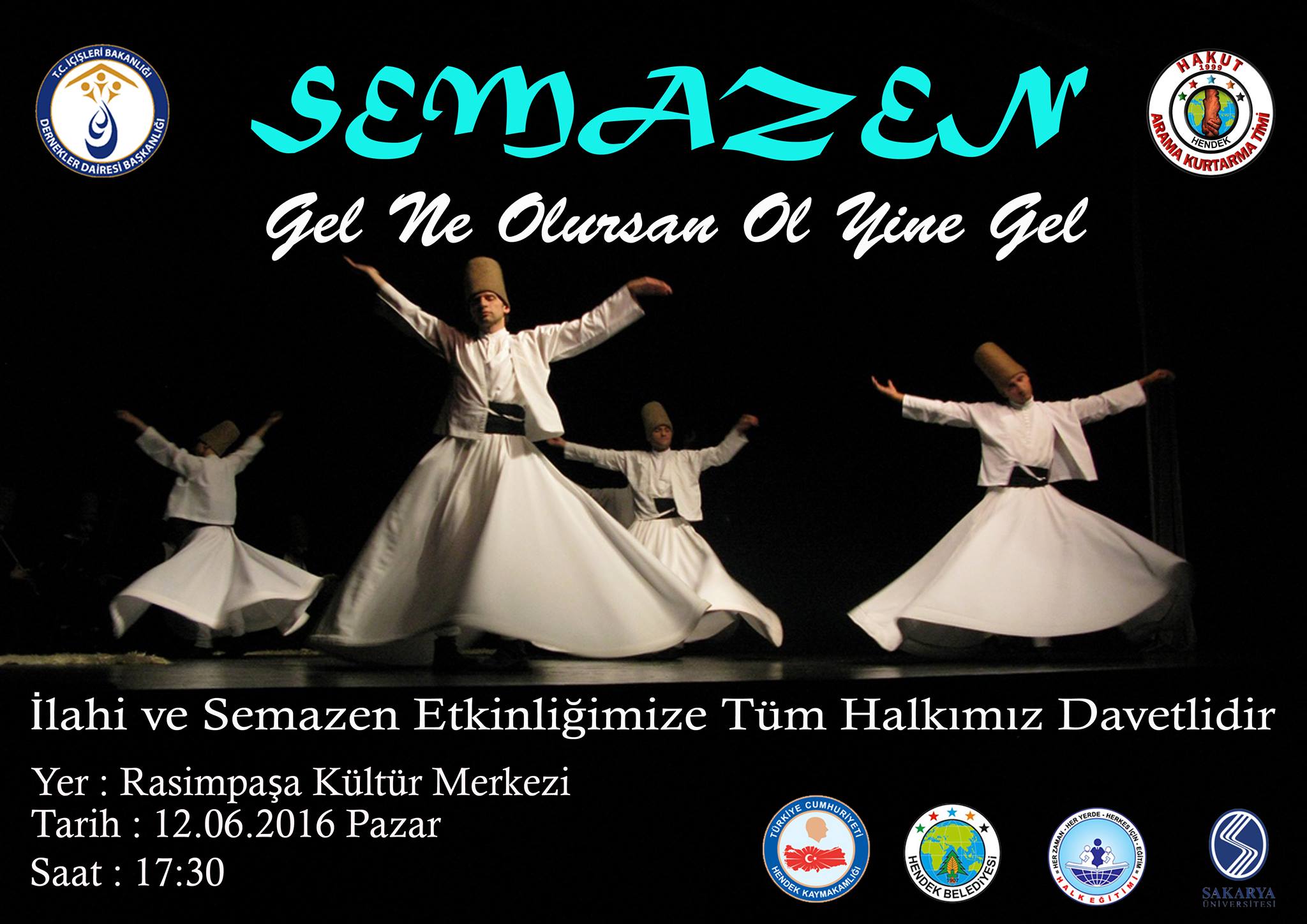 HAKUT İlahi ve Semazen Etkinliğine Davet Etti