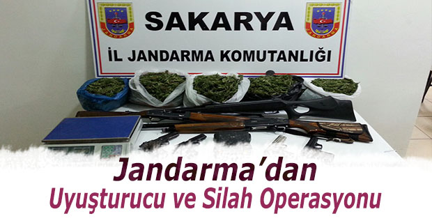 Jandarmadan uyuşturucu ve silah operasyonu