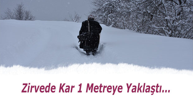 Zirvede Kar 1 Metreye Yaklaştı