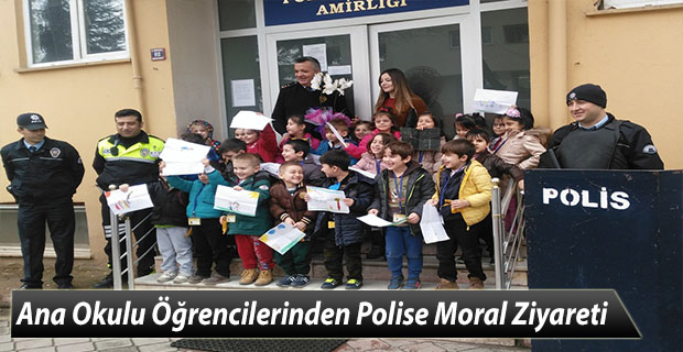 Ana Okulu Öğrencilerinden Polise Moral Ziyareti