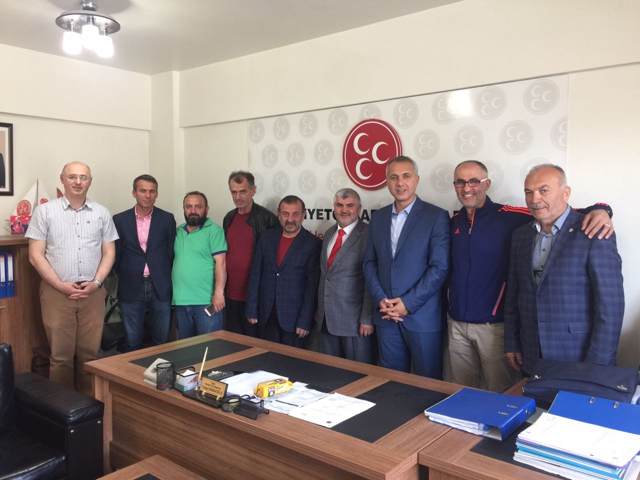 Esnaf Odası Başkan Adayı Bedir MHP’yi Ziyaret etti