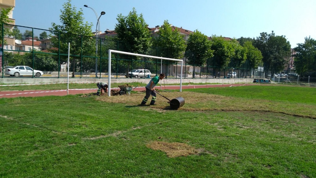 Atatürk Stadının bakım çalışmaları sürüyor