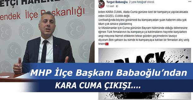 MHP İlçe Başkanı Babaoğlu’ndan Kara Cuma Çıkışı