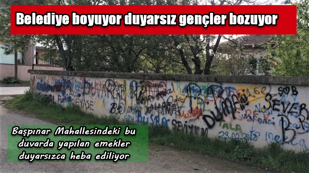Belediye Boyuyor duyarsız gençler bozuyor