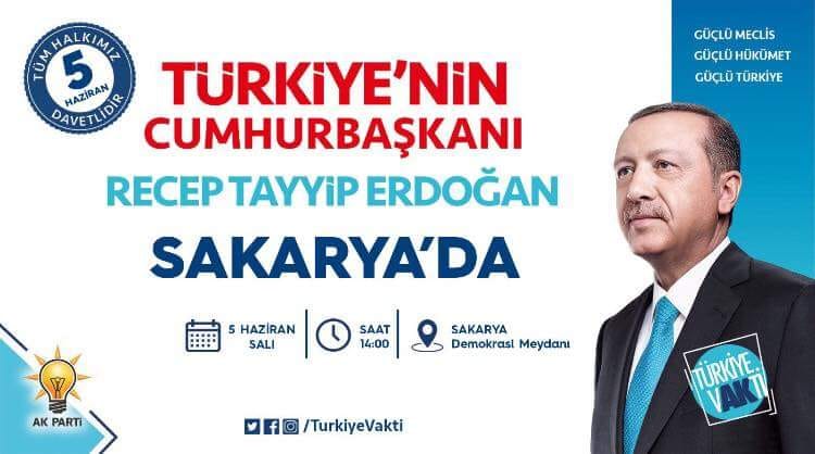 Cumhurbaşkanı Erdoğan Sakarya’ya Geliyor