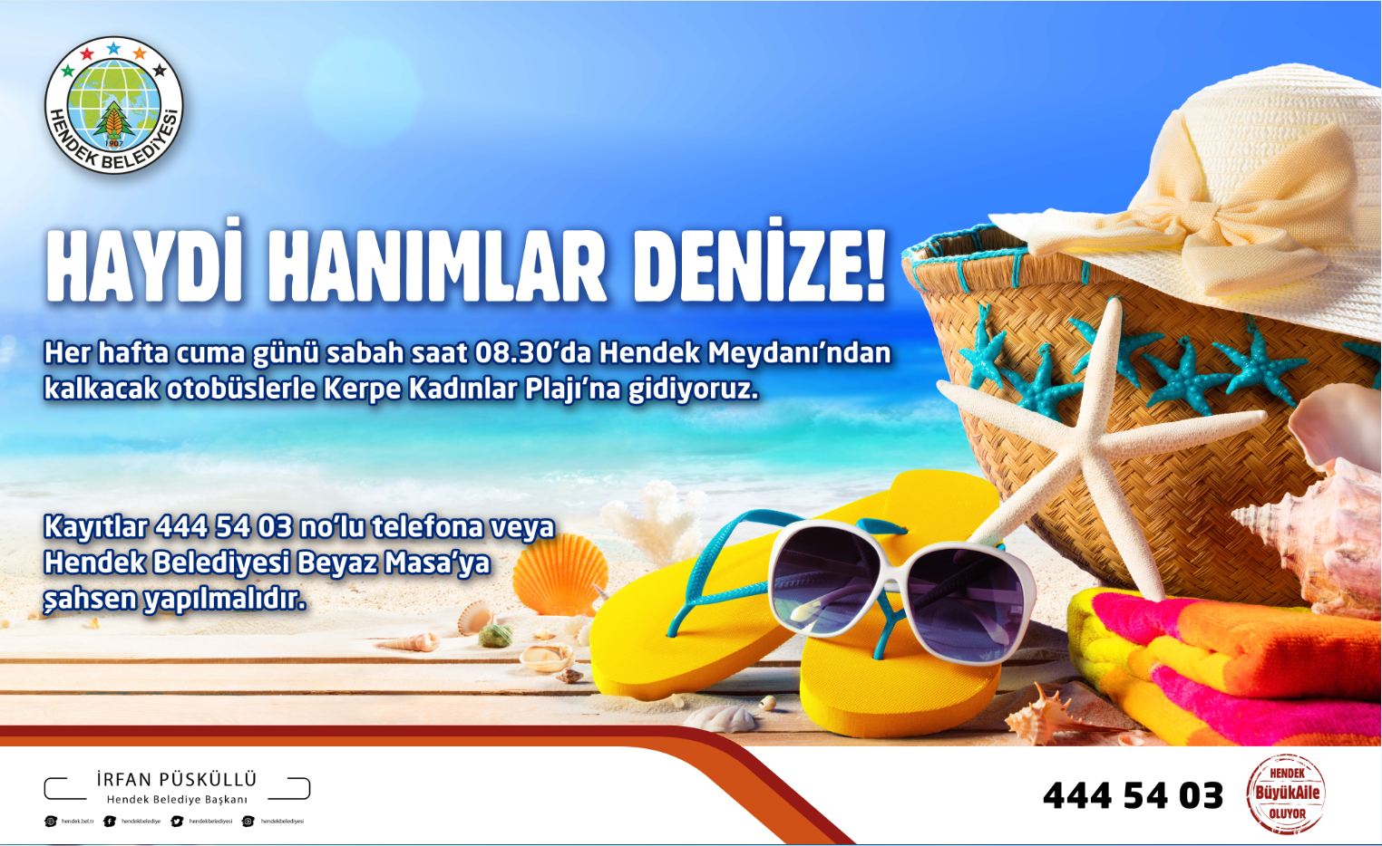 Kadınlar plajına ücretsiz servis
