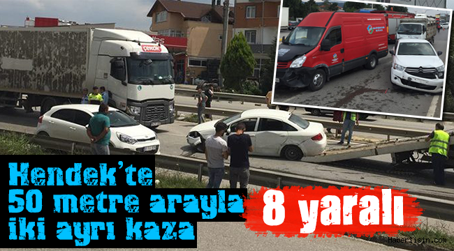 Altı Aracın Karıştığı İki Ayrı Kazada 8 Kişi Yaralandı