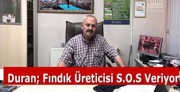Duran; Fındık Üreticisi S.O.S Veriyor