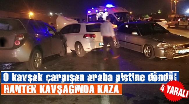 Aynı Kavşakta Yine Kaza Dört Yaralı