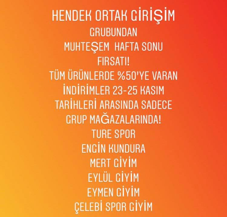 Hendek’te Esnaflardan Hafta Sonuna Özel İndirim