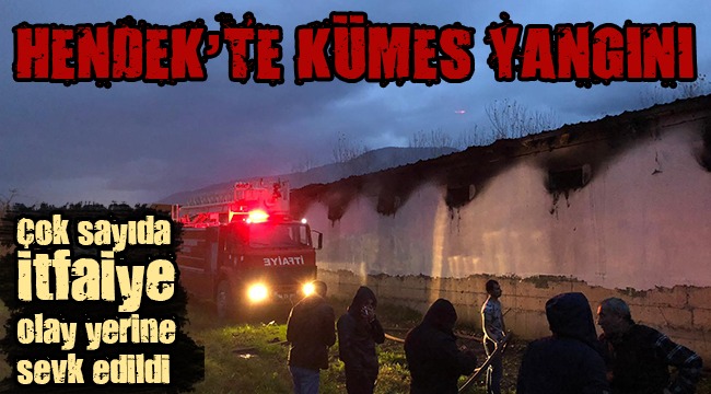 Hendek’te Tavuk Kümesinde Yangın