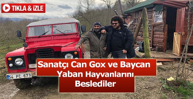 Sanatçı Can Gox ve Baycan Hendek'te Yaban Hayvanlarını Beslediler