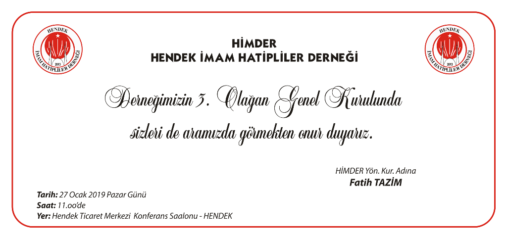 HİMDER KONGREYEGİDİYOR