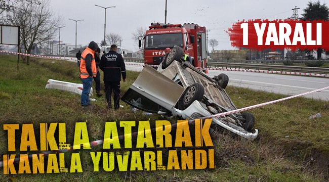 Takla Atarak Kanala Yuvarlandı