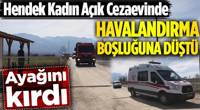 Havalandırma Boşluğuna Düşerek Yaralandı