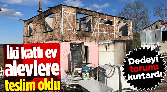 İki Katlı Ev Alevlere Teslim Oldu