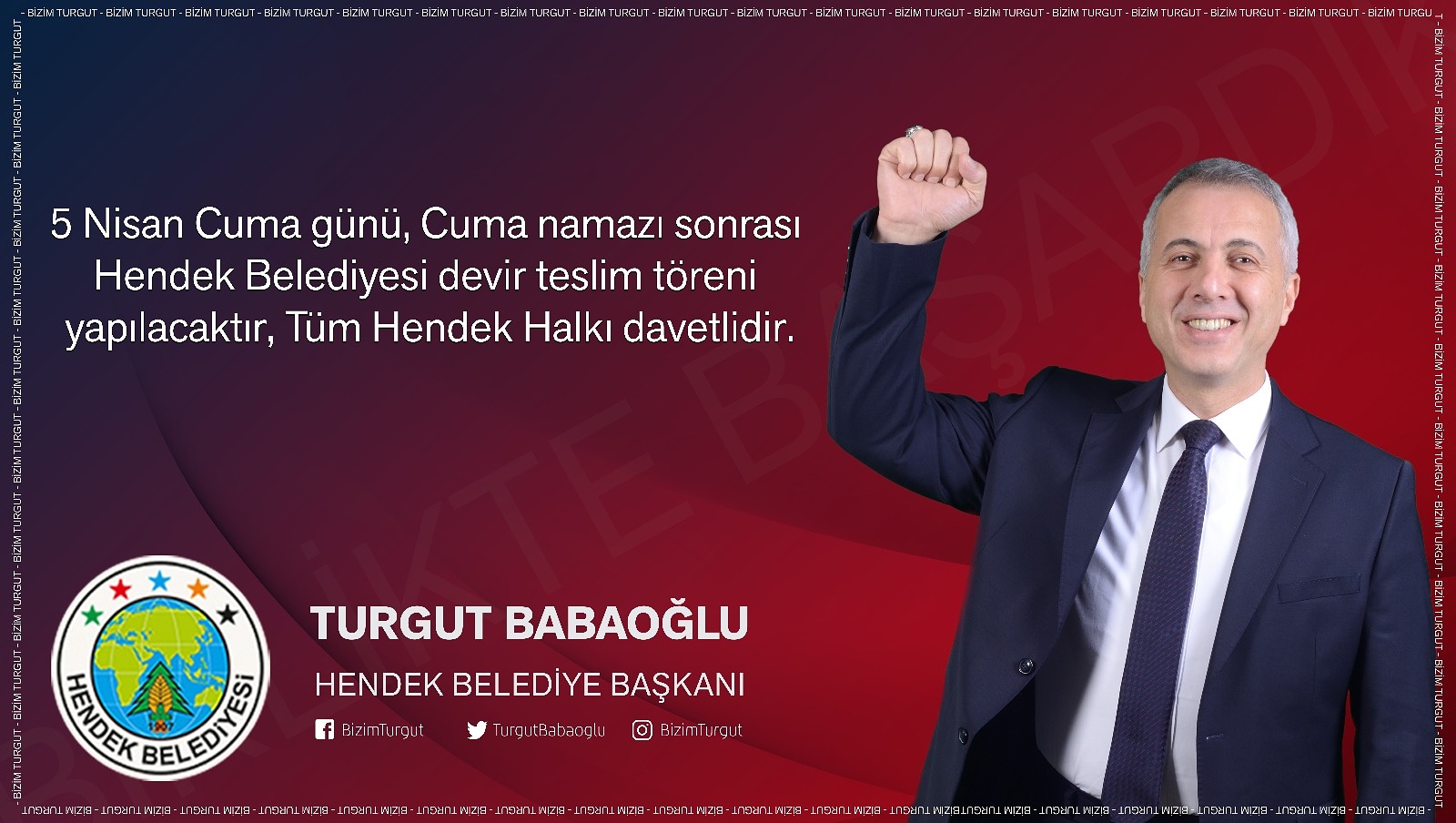 Hendek Belediyesinde Devir Teslim Töreni Yarın