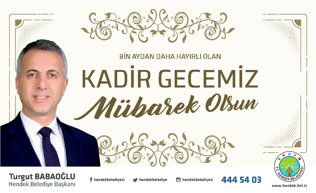 Babaoğlu; Kadir Gecemiz Mübarek Olsun