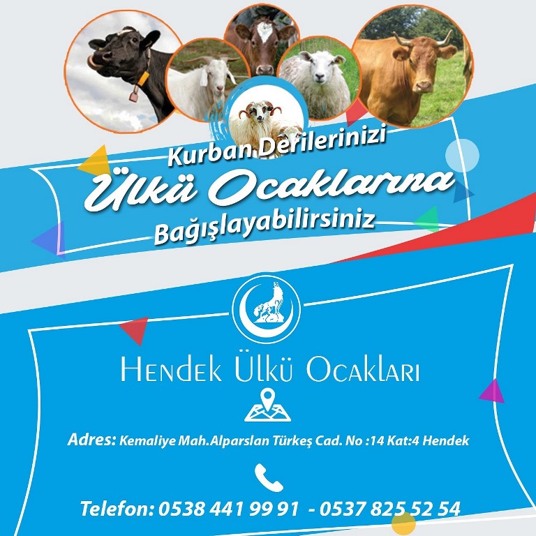 Ülkü Ocakları Kurban Derisi Bağışlarınızı Bekliyor