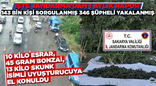 Jandarma Bölgelerinde Ekim Ayında bunlar oldu