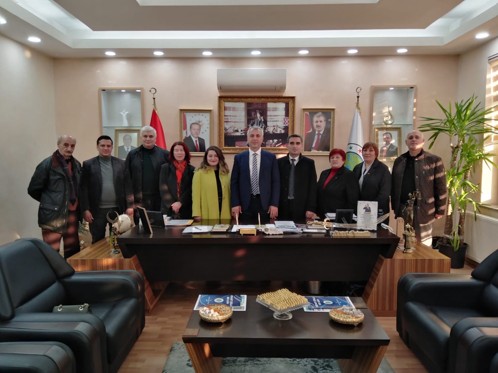 Bayraktar ve ekibi Babaoğlu'nu Ziyaret Etti
