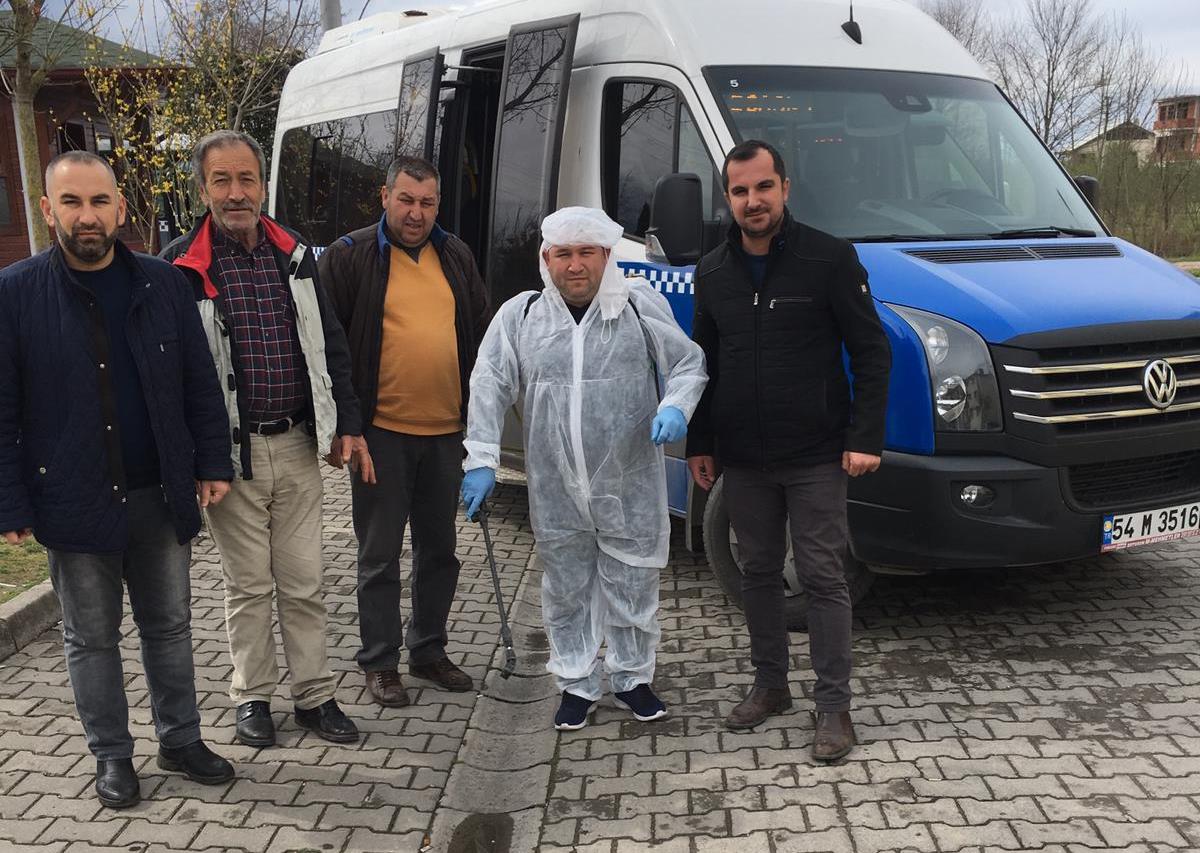 Muhtardan Çiftlik Mahallesinde Dezenfekte Çalışması